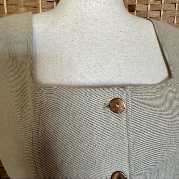 OGL taupe / stone cotton twill feminine vest XL - Picture 2 of 10